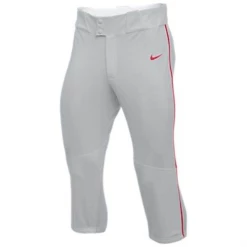 Nike Vapor Select High Piped Men's Baseball Knicker Pants (Grey/Red)