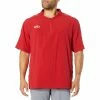 Rawlings Launch Short Sleeve Men's Cage Batting Practice Jacket Small (Scarlet) 1 Rawlings Launch Short Sleeve Men's Cage Batting Practice Jacket Small (Scarlet) -Jerseys Sales raws lnccjs88 ssjacket scrlt main