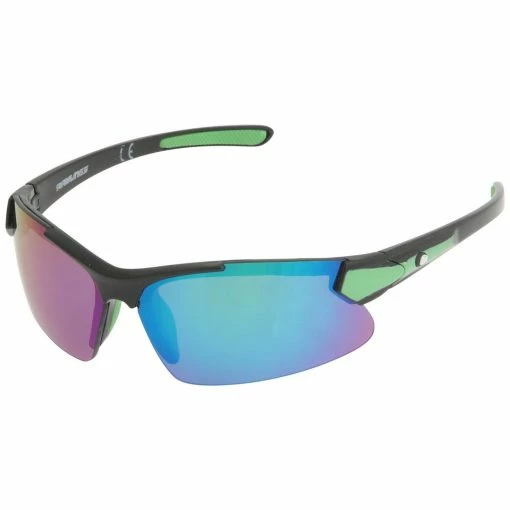 RAWLINGS Youth Sports Baseball Sunglasses Durable 100% UV Poly Lens, Shielded Lens (Black/Green) -Jerseys Sales raws ry10710220220.spt 1