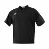 Rawlings Launch Short Sleeve Youth Boy's Cage Batting Practice Jacket (Black) -Jerseys Sales raws ylnccjb89 ssjacket blk main