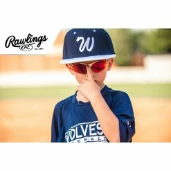 RAWLINGS Youth Sports Baseball Sunglasses Durable 100% UV Poly Lens, Shielded Lens (White/Red) -Jerseys Sales ry107 ls2 1