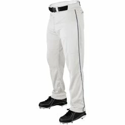 Wilson Men's Adult Baseball Pants Relaxed Fit With Piping (White/Royal)